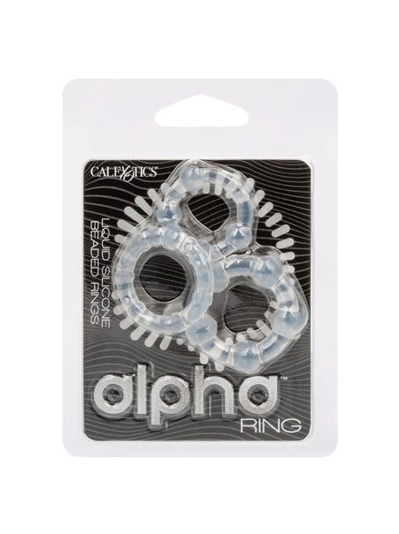 Alpha Liquid Silicone Beaded Rings set of flexible adult rings for enhanced male pleasure
