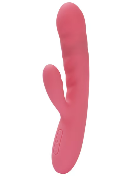 Strawberry Pink Avery Vibrator – Ergonomic, waterproof adult toy with multiple vibration modes for solo or partnered play.