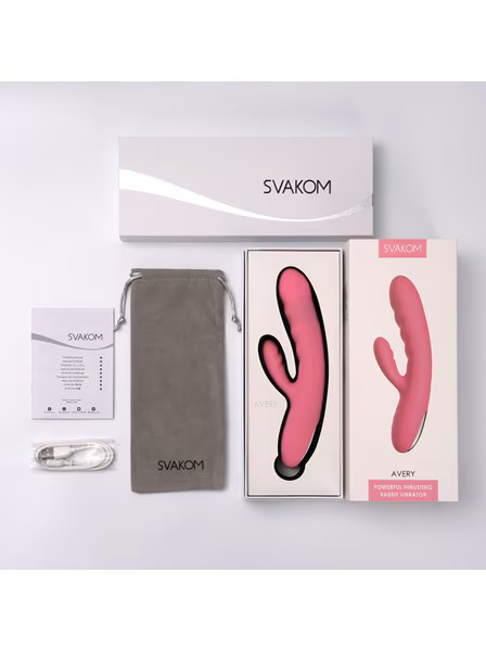 Avery Vibrator Strawberry Pink – Premium, body-safe silicone toy ideal for solo or shared intimate experiences with adjustable vibration settings.