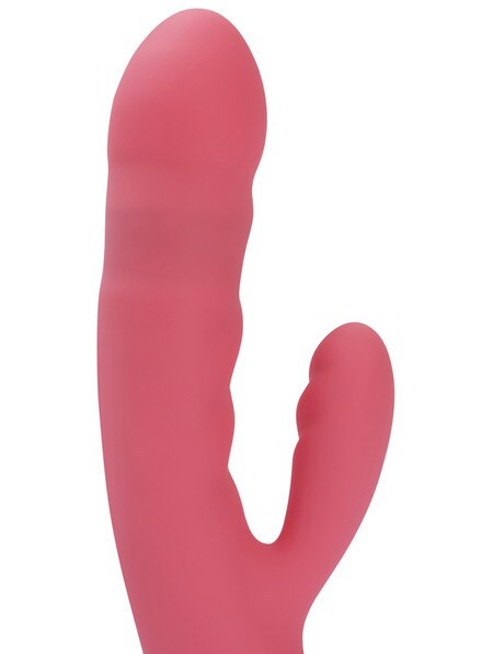 Strawberry Pink Avery Vibrator – Waterproof and rechargeable adult toy offering versatile vibration patterns and intensity levels.