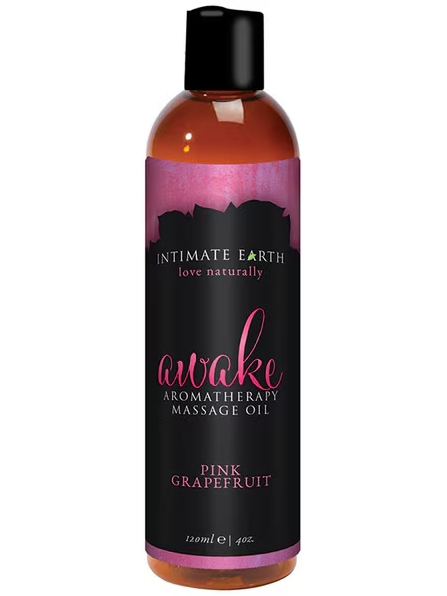 Awake Massage Oil 120ml Pink Grapefruit for refreshing, smooth, and sensual full-body massages