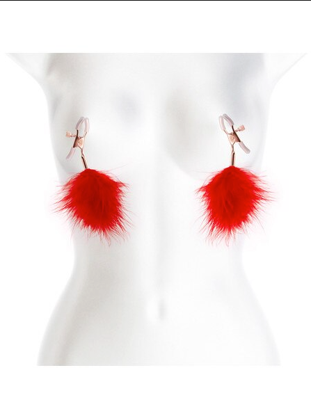 Bound Nipple Clamps F1 in red – body-safe clamps designed for enhanced intimate and sensory play