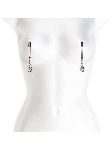 Adjustable Bound Nipple Clamps G1 in Gunmetal – Comfortable, safe, and stylish clamps for immersive sensory and restraint play.