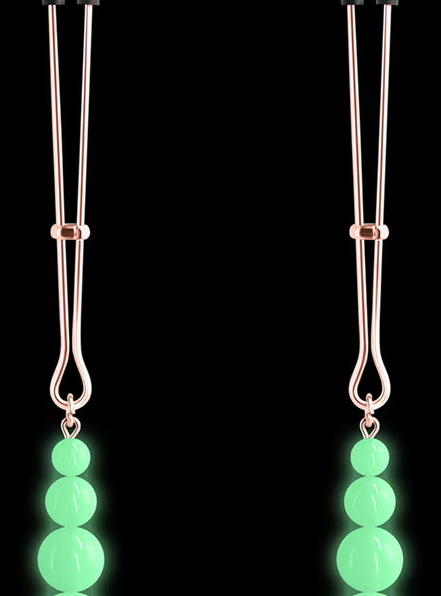 G2 Bound rose gold nipple clamps – soft, secure clamps for enhanced pleasure and bondage activities