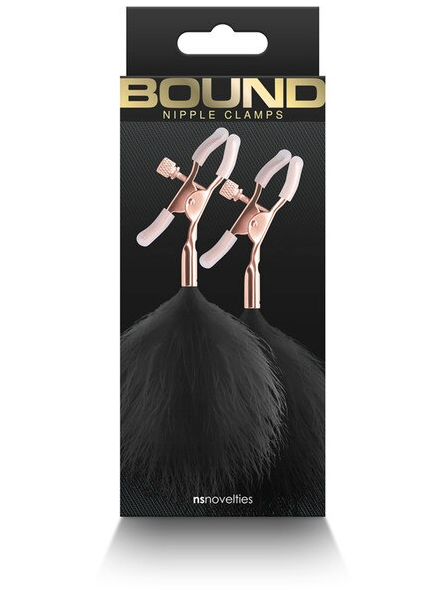 Bound Nipple Clamps F1 Black – adjustable adult clamps for safe and stimulating nipple play
