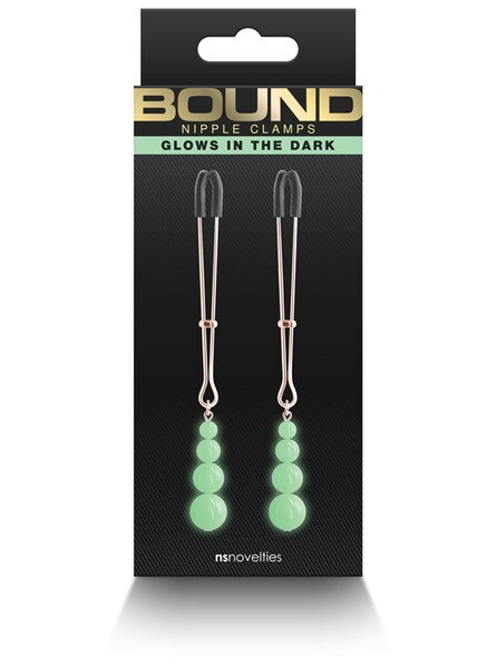 Bound Nipple Clamps G2 in rose gold – adjustable clamps for sensual nipple stimulation and BDSM play