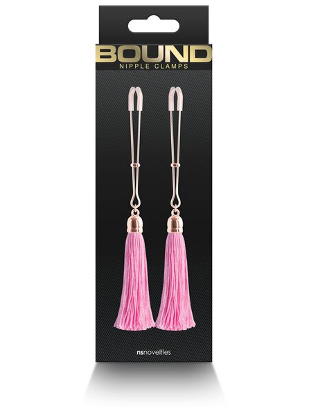 Bound Nipple Clamps T1 Pink – adjustable adult clamps for safe and stimulating nipple play