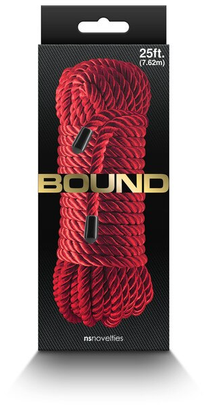 Bound Rope in red – soft, durable rope for bondage, shibari, and sensual restraint play