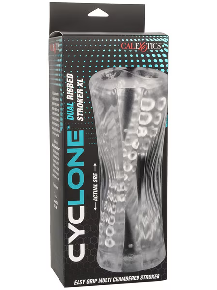 Cyclone Dual Ribbed Stroker XL – realistic male stroker with dual ribbed texture for intense pleasure