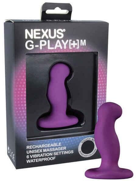 G-Play Plus Medium unisex vibrator in purple – versatile, rechargeable vibrator for clitoral, G-spot, and intimate stimulation