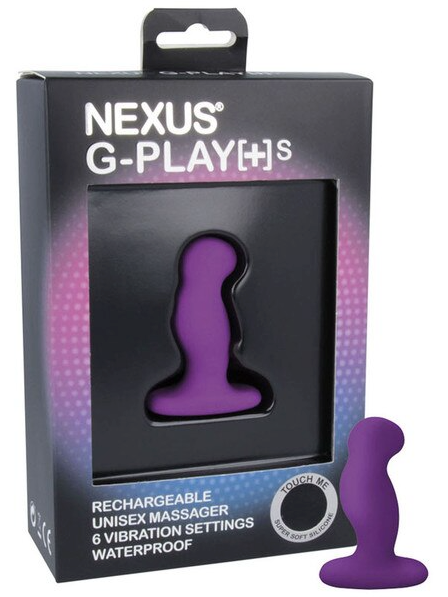 G-Play Plus Small unisex vibrator in purple – compact, rechargeable vibrator for clitoral, G-spot, and intimate stimulation