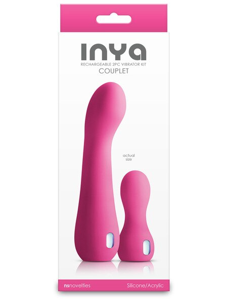 INYA Couplet Pink – Compact and versatile couples vibrator with dual motors for simultaneous internal and external stimulation, designed for enhanced intimacy.