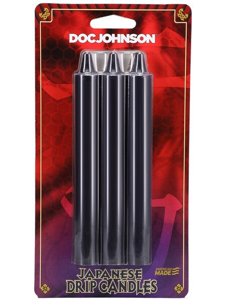 Japanese Drip Candles 3 Pack Black – Premium BDSM wax play candles designed for safe temperature play, creating sensual and adventurous experiences.