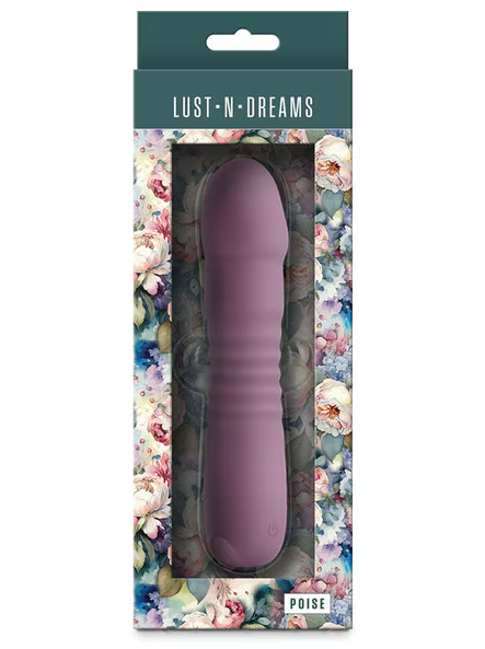 Lust-n-Dreams Poise Mauve – elegant rechargeable vibrator for clitoral and G-spot stimulation