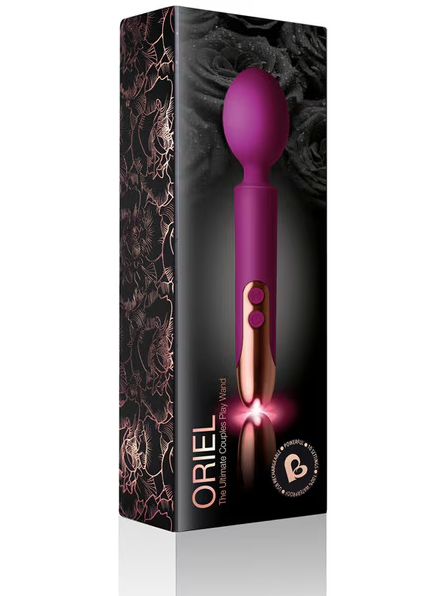 Oriel Rechargeable Wand Fuchsia – powerful body-safe vibrator with multiple vibration settings for clitoral and full-body stimulation