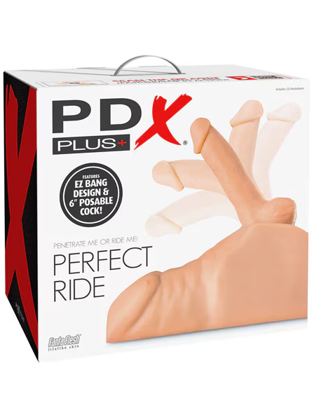 PDX Plus Perfect Ride in light – realistic male masturbator for lifelike pleasure and stimulation