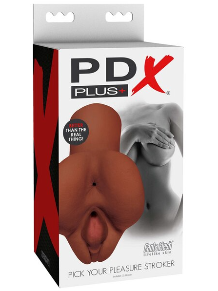 Pick Your Pleasure male stroker in tan – soft, realistic sex toy for lifelike male pleasure and stimulation