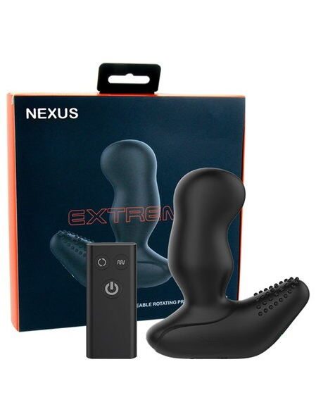 REVO EXTREME Waterproof Remote Control Rotating Prostate Massager Black – Ergonomic, high-performance massager with adjustable rotation and vibration settings for targeted prostate stimulation.