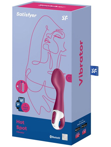 Satisfyer Hot Spot – heated G-spot vibrator with slightly curved silicone shaft and rounded tip for deep, intense stimulation