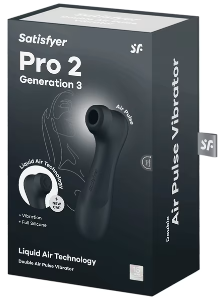 Satisfyer Pro 2 G3 Liquid Vibration in dark grey – clitoral stimulator with air-pulse technology and liquid vibration for intense pleasure