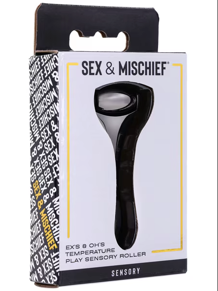 Sex and Mischief Ex’s and Oh’s Temperature Play Sensory Roller – dual-textured erotic tool for hot and cold sensation play and intimate stimulation