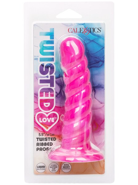 Twisted Love Twisted Ribbed Probe in pink – textured anal toy for enhanced stimulation and pleasure