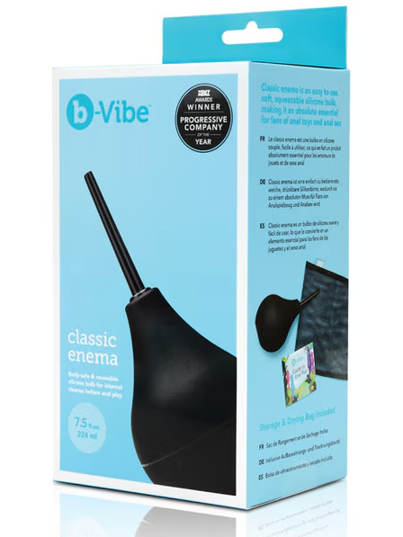 b-Vibe Classic Enema adult hygiene product for safe and comfortable anal cleansing