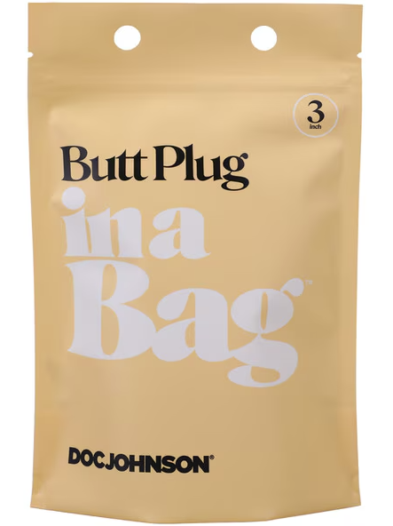 Compact 3 inch Black Butt Plug In A Bag designed for safe intimate use
