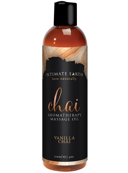 Chai Massage Oil 120ml Vanilla Chai for smooth, warm, and relaxing sensual massages