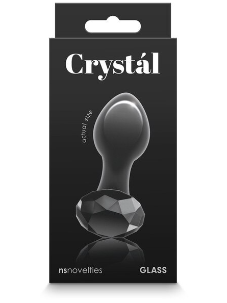 Hand-blown Crystal Gem Black glass vibrator designed for personal pleasure