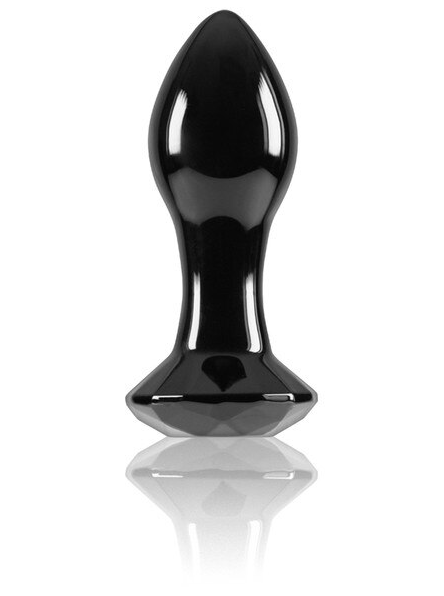 Crystal Gem Black elegant glass adult massager for safe and comfortable use