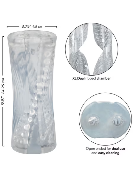 XL Cyclone dual ribbed male stroker – realistic masturbator for enhanced erotic experiences