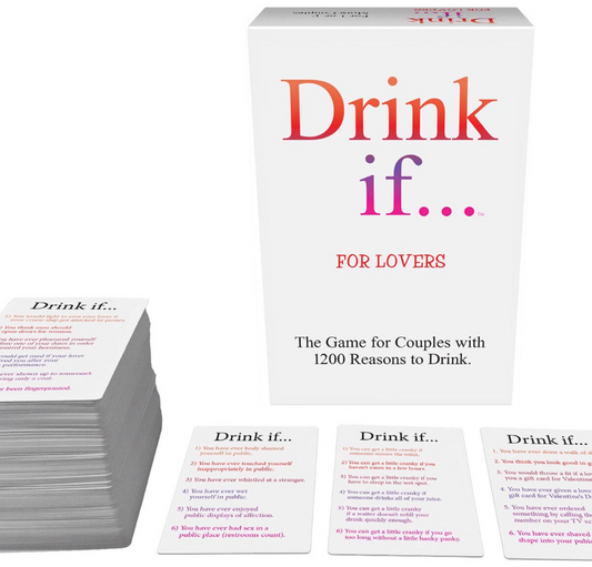 Drink If – For Lovers adult party game – Fun and playful card game designed for couples to explore intimacy, connection, and adventurous challenges.