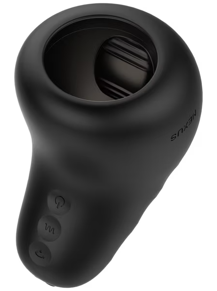 ECLIPSE Vibrating and Stroking Male Masturbator Black for intense and realistic male pleasure