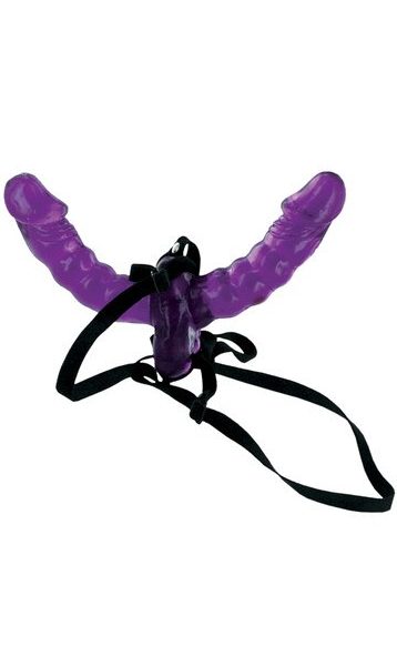 Double Delight by Fun Factory – premium dual-ended strap-on vibrator with flexible silicone shaft for shared intimate experiences and enhanced stimulation