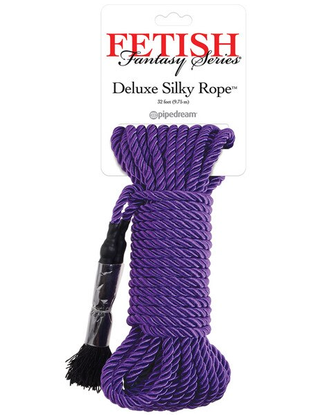 Fetish Fantasy Series Deluxe Silk Rope in purple – soft and luxurious rope for bondage and sensual play