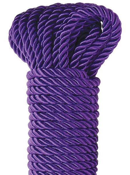 Purple Fetish Fantasy Deluxe Silk Rope for BDSM, shibari, and intimate restraint activities