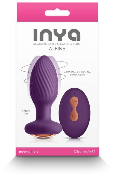 Rechargeable INYA Alpine Purple personal massager for sensual stimulation