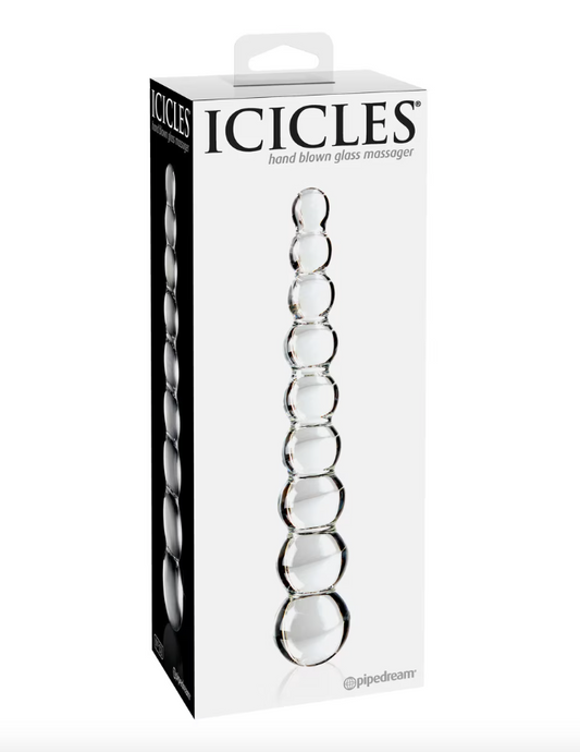 Icicles No. 2 luxury hand-blown glass adult toy with elegant curved design