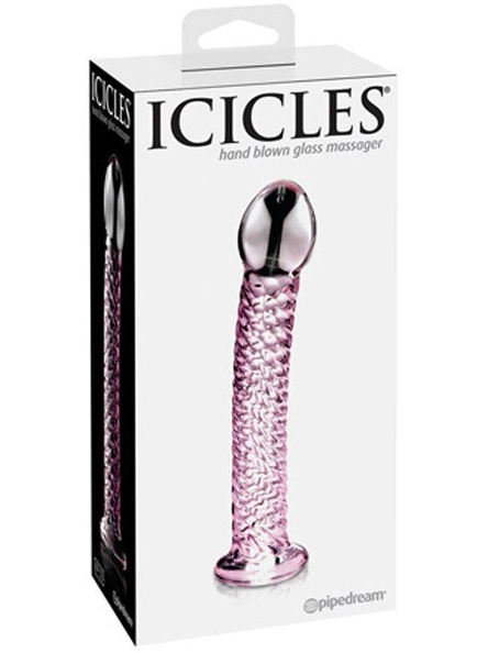 Icicles No. 53 luxury hand-blown glass adult toy with smooth, curved design