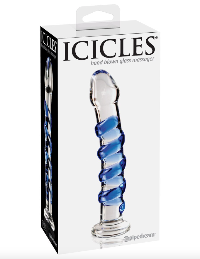 Icicles No. 5 luxury hand-blown glass adult toy with smooth, elegant design