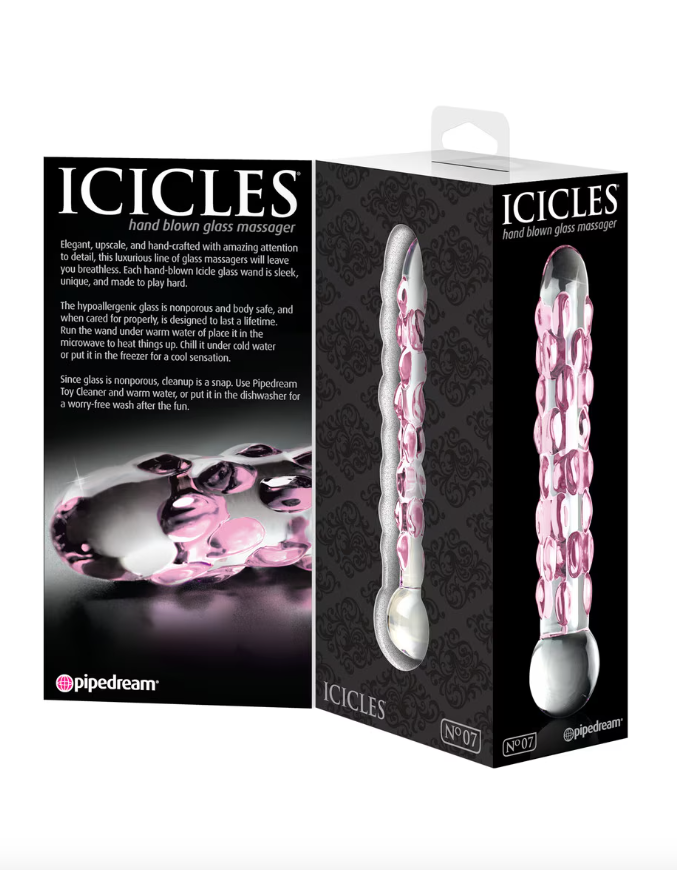 Icicles No. 7 sleek glass adult toy designed for safe and comfortable use