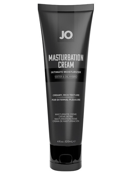 JO Masturbation Cream 120 mL (4 fl oz) – fragrance-free, body-safe cream for enhanced solo sexual pleasure and smooth sensations