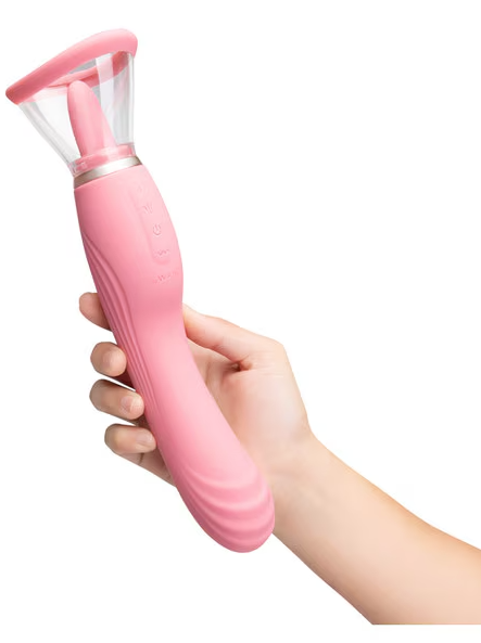 White and pink Le Wand Lick personal massager for sensual experiences