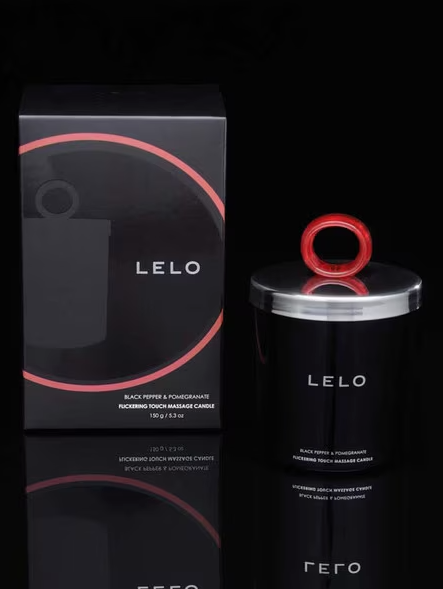 Black Pepper and Pomegranate massage candle creating intimate and relaxing experiences