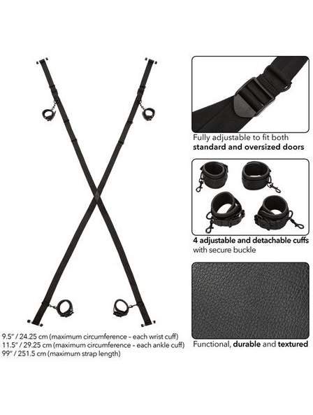 Nocturnal Collection Over The Door Cross – Premium bedroom restraint system for couples, offering comfort and stability during intimate BDSM sessions.