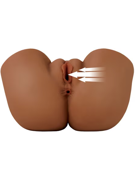 PDX Elite Mega Masturbator Brown – automatic thrusting male sex toy with ergonomic design and deep internal stimulation