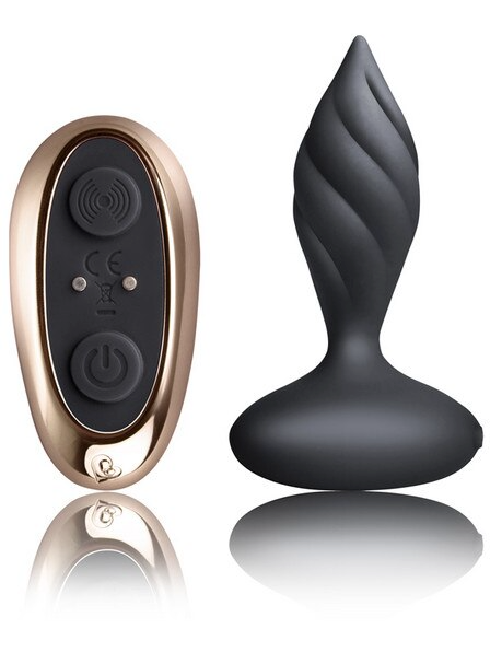 Black Desire Petite Sensations – Slim, tapered anal plug contoured to the body, featuring internal and external stimulation with 10 vibration and pulsation levels.