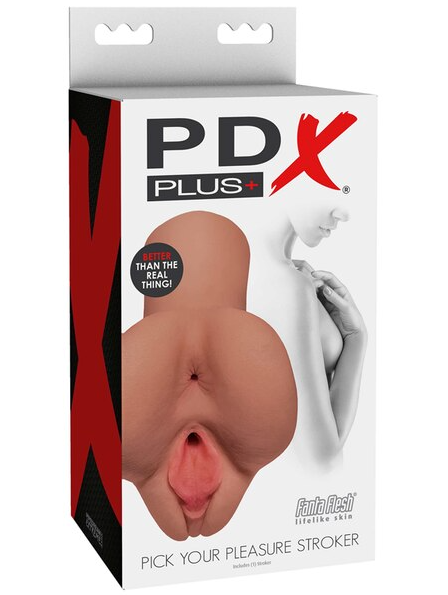 Pick Your Pleasure Stroker in tan – realistic male sex toy for lifelike masturbation and pleasure