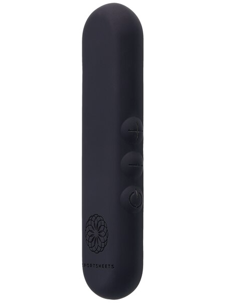 Rechargeable Pivot Flat Bullet Black intimate toy with ergonomic flat design